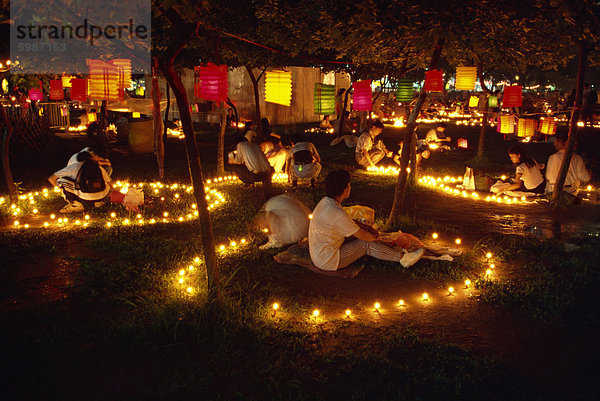 Mid-Autumn Lantern Festival  Hong Kong  China  Asien