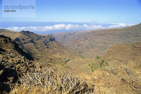 Bereich zwischen Erquito und Las Hayas  La Gomera  Kanarische Inseln  Spanien  Atlantik  Europa