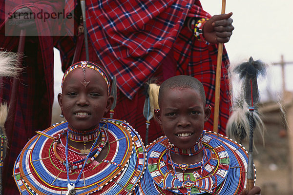 Masai Stamm  Amboseli  Kenia  Ostafrika  Afrika
