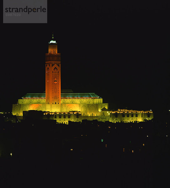 King Hassan II Moschee  Casablanca  Marokko  Nordafrika  Afrika