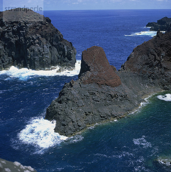 Vulkanische Küstenlandschaft  Graciosa  Azoren  Atlantik