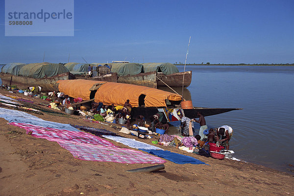 Fluss Niger in Segou  Mali  Westafrika  Afrika