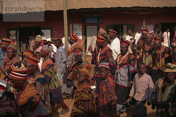 Dezember Festival Prozession  Bali  in der Nähe von Bamenda  Kamerun  Westafrika  Afrika
