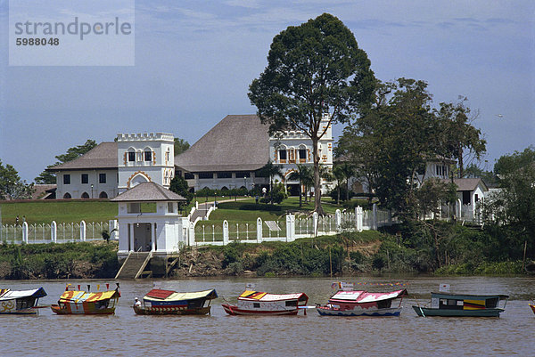 Weiße Rajas Palace  Kuching  Sarawak  Malaysia  Südostasien  Asien