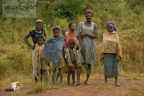 Familiengruppe  nördlichen Bereich  Cameroun  West Afrika  Afrika