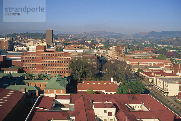 Ansicht ging von Marcos Towers Hotel in den frühen Morgenstunden  Pietermaritzburg  Natal  Südafrika  Afrika