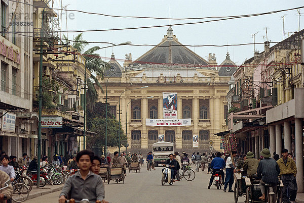 Hanoi Hauptstadt Opernhaus Oper Opern Nostalgie Südostasien Vietnam Asien