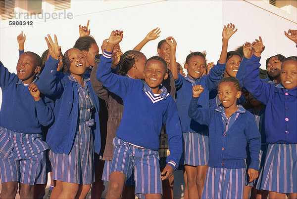 Kinder Chor singen  Südafrika  Afrika