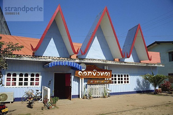 Ein Gebäude in Vientiane  Laos  Indochina  Südostasien  Asien restaurant