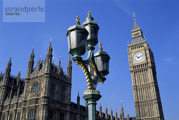 Big Ben und die Houses of Parliament  UNESCO Weltkulturerbe  Westminster  London  England  Großbritannien  Europa