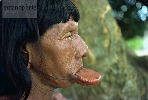 Xingu Stammesangehörige  Suya  Brasilien  Südamerika
