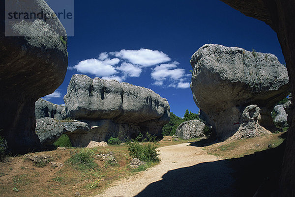 Spektakuläre Kalksteinformationen  Ciudad Encantada  Cuenca  Kastilien-La Mancha  Spanien  Europa