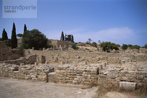 Reste von römischen Villen  Carthage  UNESCO Weltkulturerbe  Tunesien  Nordafrika  Afrika