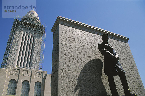 Lincoln-Statue in Nebraska State Capitol in Lincoln  Nebraska  Vereinigte Staaten von Amerika  Nordamerika