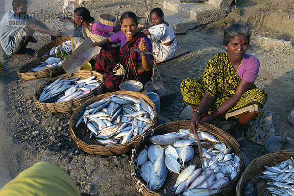 Fisch-Verkäufer  Port Blair  Andamanen  Indien  Asien