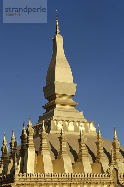 Erstellt von Luang Stupa  die größte in Laos  1566 durch König Setthathirat  Vientiane  Laos  Indochina  Südostasien  Asien