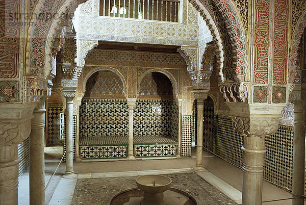 Königlichen Bäder  Alhambra  UNESCO Weltkulturerbe  Granada  Andalusien  Spanien  Europa