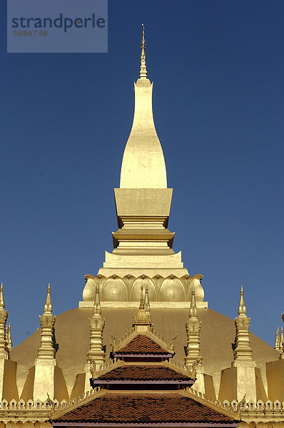 Erstellt von Luang Stupa  die größte in Laos  1566 durch König Setthathirat  Vientiane  Laos  Indochina  Südostasien  Asien