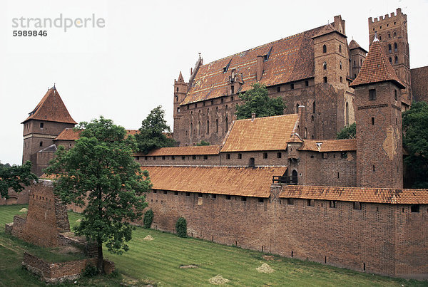 Marienburg  von den Kreuzrittern gebaut und stammt aus dem 13. Jahrhundert  UNESCO-Weltkulturerbe  Pommern  Polen  Europa