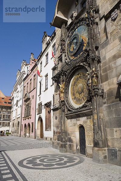Rathaus Clock (Astronomische Uhr)  Altstädter Ring  Old Town  Prag  Tschechische Republik  Europa