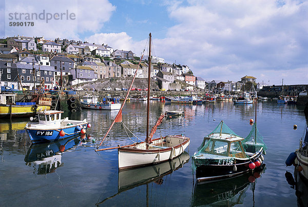 Hafen  Mevagissey  Cornwall  Vereinigtes Königreich  Europa