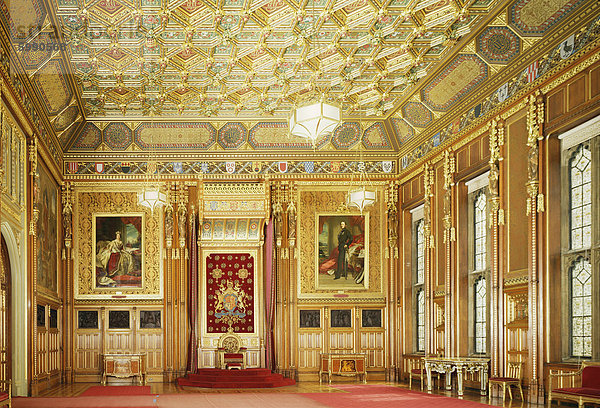 Queen s robing room  Houses of Parliament  Westminster  London  England  Großbritannien  Europa
