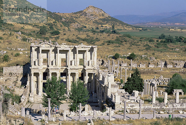 Bibliothek von Celsus  Ephesus  Egee Region  Anatolien  Türkei  Kleinasien  Asien