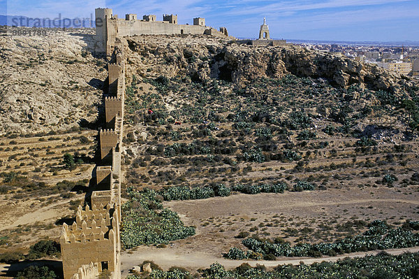Mauern  Muralla De La Hoya  Alcazaba  maurische Burg  Europa  Spanien  Almeria  Andalusien (Andalusien)