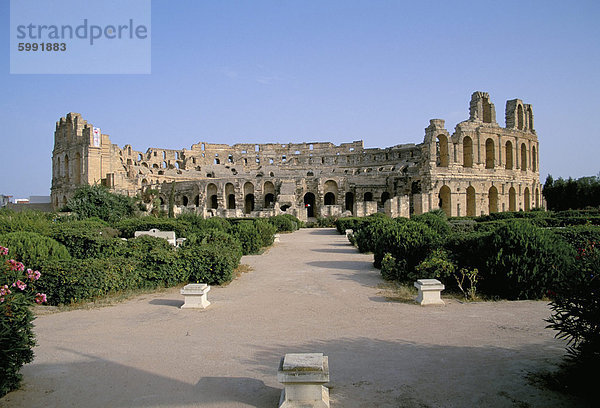 Das Kollosseum  El Jem (El Djem)  UNESCO World Heritage Site  Tunesien  Nordafrika  Afrika