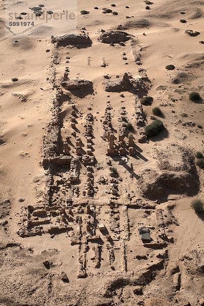 Der Amun-Tempel von den Heiligen Berg von Jebel Barkal  UNESCO-Weltkulturerbe  Karima  Sudan  Afrika aus gesehen