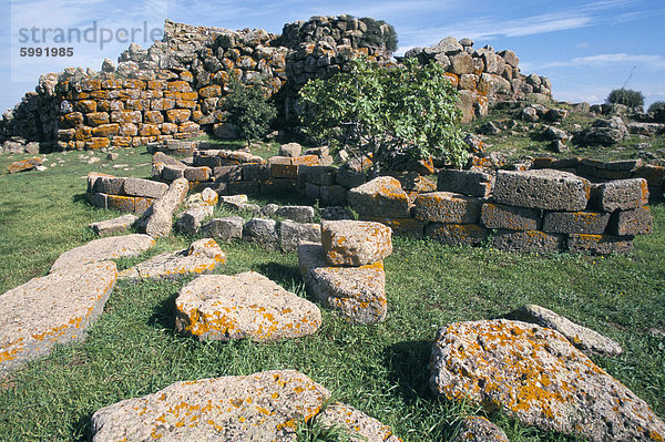 Nuraghe Santu Antine  in der Nähe von Torralba  auch bekannt als Nuraghe Majore  Basalt  Provinz Sassari  Insel Sardinien  Mittelmeer  Europa