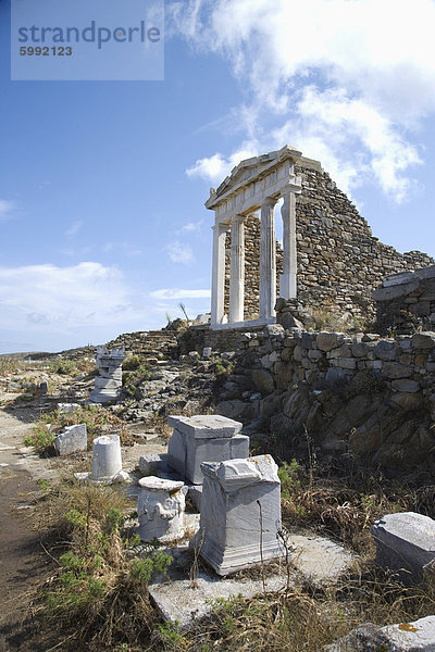Tempel der Isis  Insel Delos  Kykladen  griechische Inseln  Griechenland  Europa