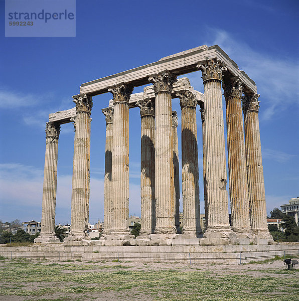 Tempel des Olympischen Zeus  Athen  Griechenland  Europa