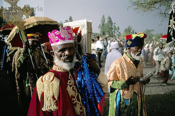 Palmsonntag Prozession  Axoum (Axum) (Aksum)  Tigre Region  Äthiopien  Afrika