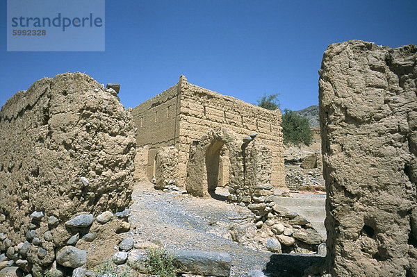 Zerstörte Dorf von Tanouf  in der Nähe von Nizwa  Sultanat Oman  Naher Osten