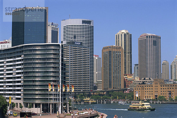 Oper Quay und Skyline  Sydney  New South Wales  Australien  Pazifik