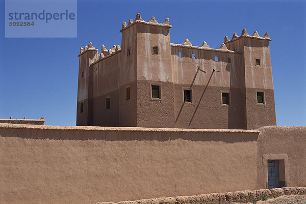 Aussenansicht der Kasbah  Boumalne du Dades  Marokko  Nordafrika  Afrika