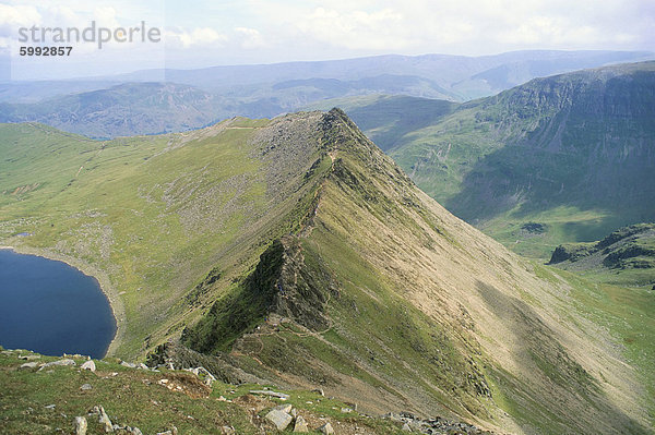 Schreitenden Edge  Helvellyn  Lake District-Nationalpark  Cumbria  England  Vereinigtes Königreich  Europa