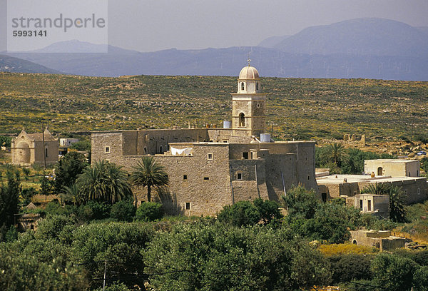 Das christliche Kloster Moni Touplou  Vai  Ostkreta  Insel Kreta  Griechenland  Mittelmeer  Europa
