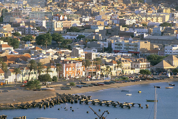Luftbild von Mindelo  Insel Sao Vicente  Kap Verde Inseln  Afrika