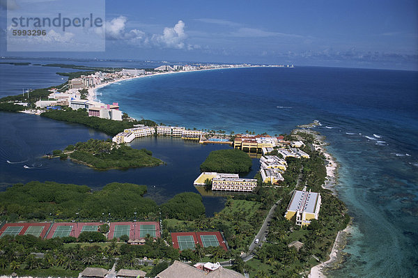 Hotel Gegend von Cancun  Cancun  Yucatan  Mexiko  Nordamerika