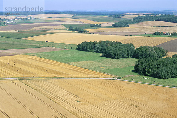 Luftbild von der Pays du Saulnois  regionalen natürlichen Park von Lothringen  Moselle  Lothringen  Frankreich  Europa