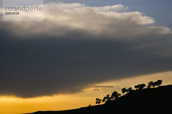 Sonnenuntergang von Geech Camp  Nationalpark Simien Mountains  Äthiopien  Afrika