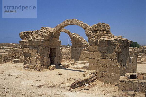 Ruinen der byzantinischen Festung bei Paphos  Zypern  Europa