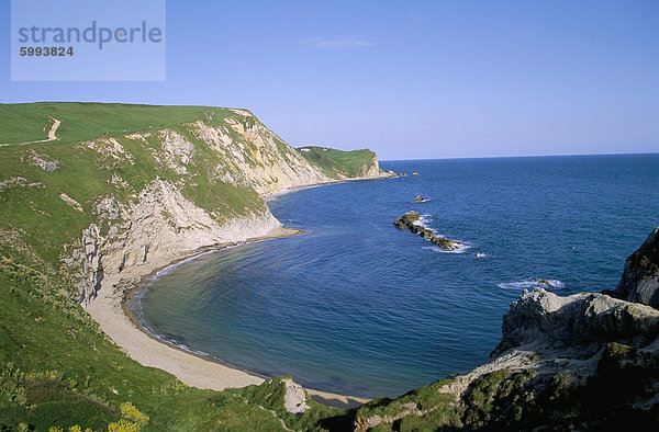 St. Oswalds Bay und Brandy Bay  Dorset  England  Vereinigtes Königreich  Europa
