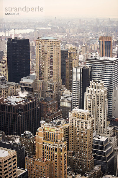 Blick über Manhattan  New York  Vereinigte Staaten von Amerika  Nordamerika