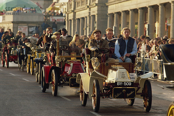 Das Ziel der London Brighton run für Oldtimer motor  Brighton  Sussex  England  Vereinigtes Königreich  Europa