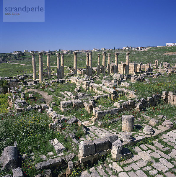 Der Kirche St. Theodor  gewidmet in 496 AD zu eins der Soldat Heiligen  Jerash  eine der antiken römischen Städte der Dekapolis  Jerash  Jordan  Nahost