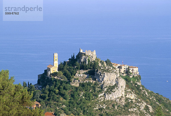 Frankreich Europa Hügel Dorf hocken - Tier Provence - Alpes-Cote d Azur mögen Cote d Azur Alpes maritimes Eze