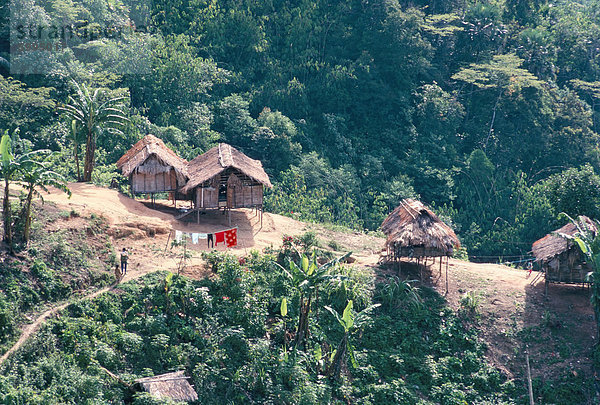 Orang Asli Dorf  Cameron Highlands  Bundesstaat Perak  Malaysia  Südostasien  Asien
